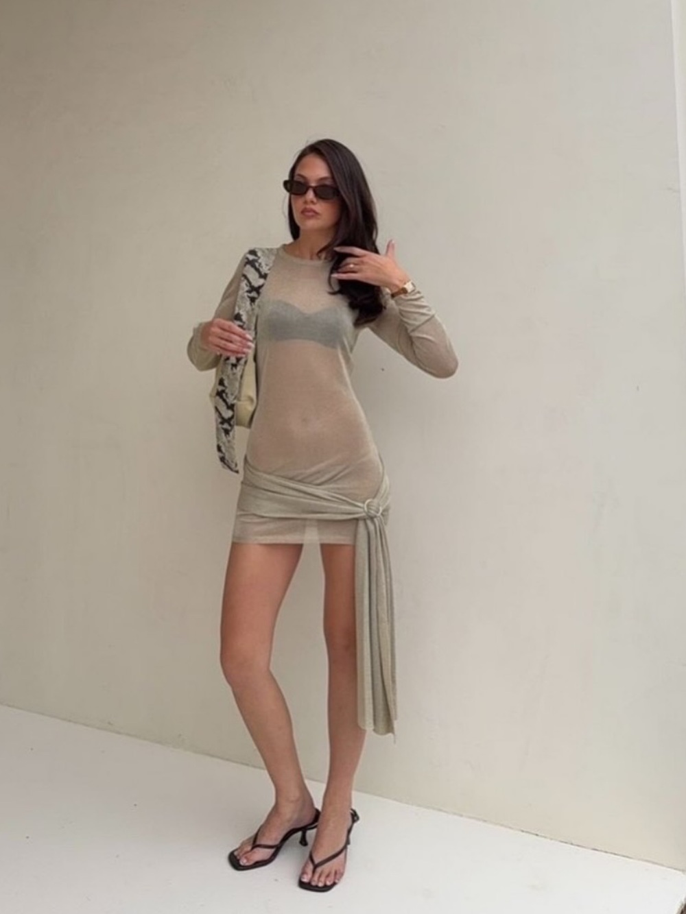 LIONESS Ford Mini Dress in Topaz